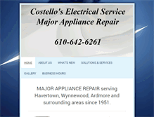 Tablet Screenshot of costelloelectrical.com